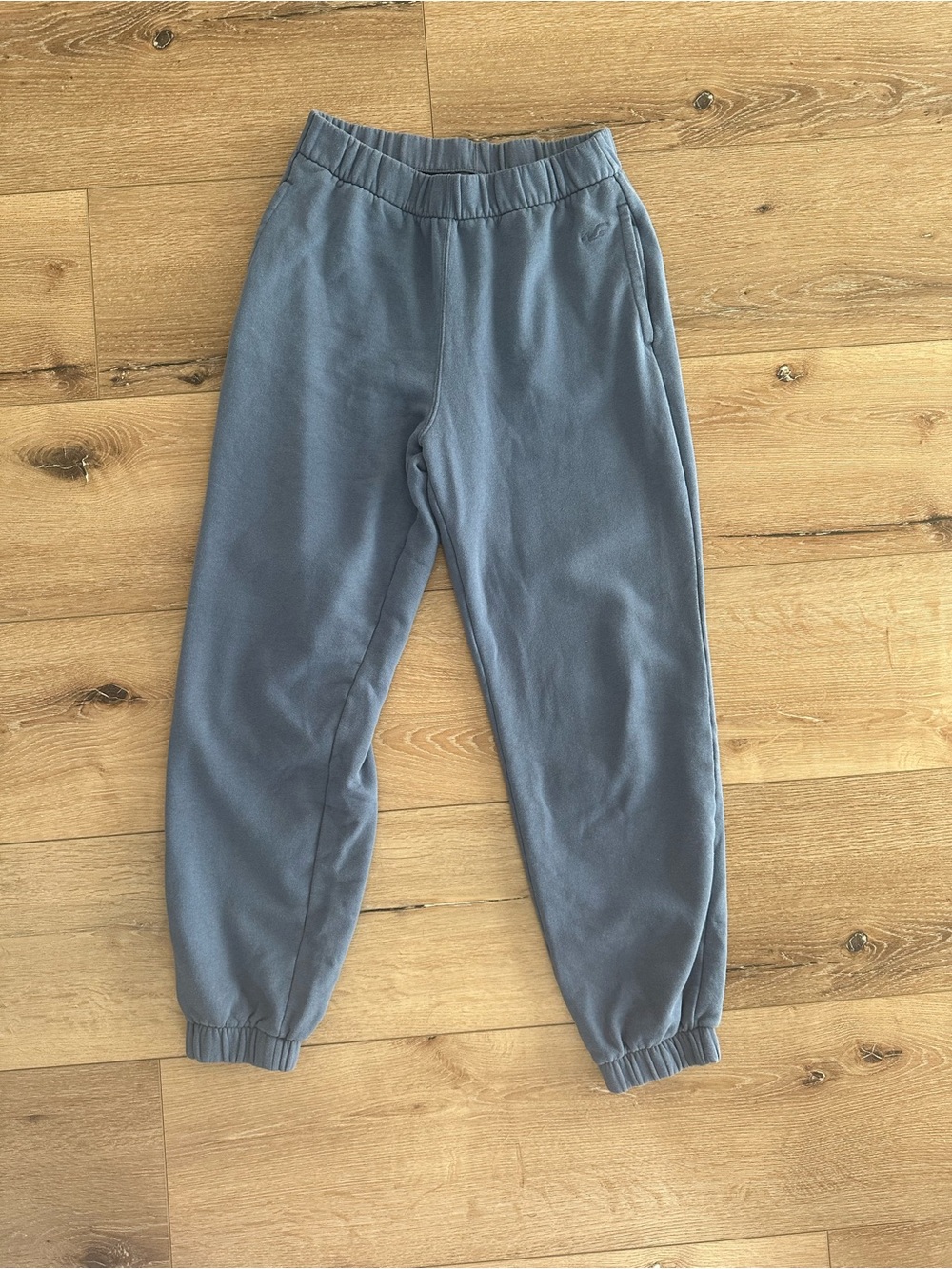 Hollister Slate Blue Fleece Joggers Sweatpants Cozy Cottagecore